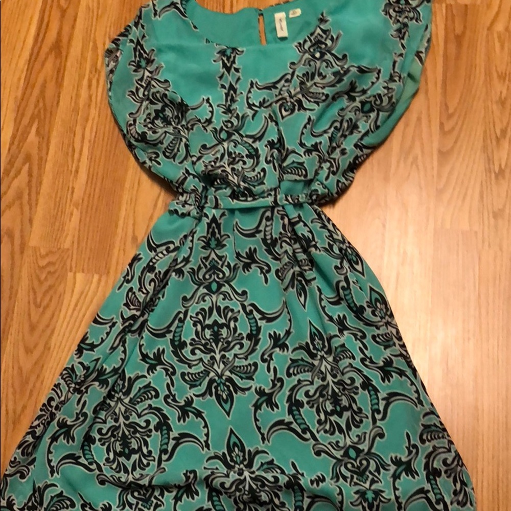 Damask pattern dress